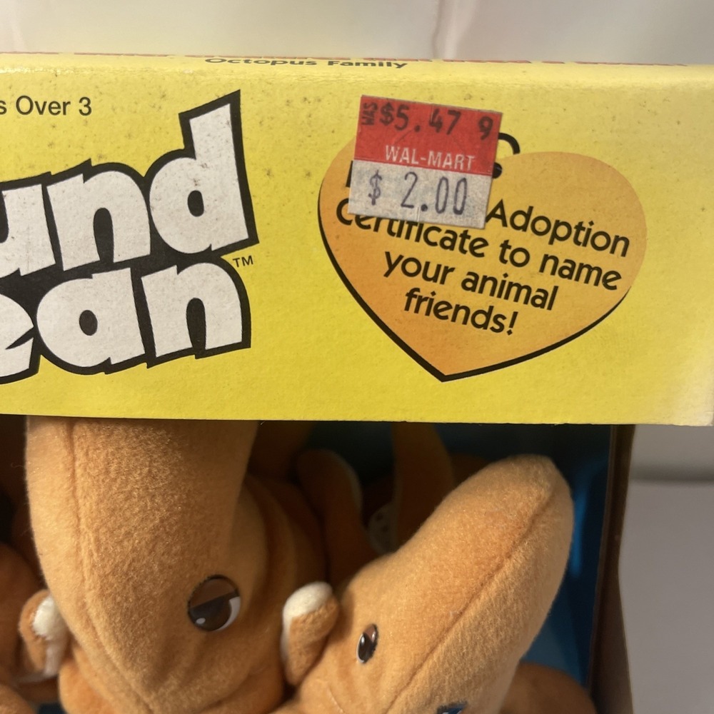 Pound Ocean Octopus Family Stuffed Toy Galoob 1999 New In Box Water Animals - Picture 7 of 16